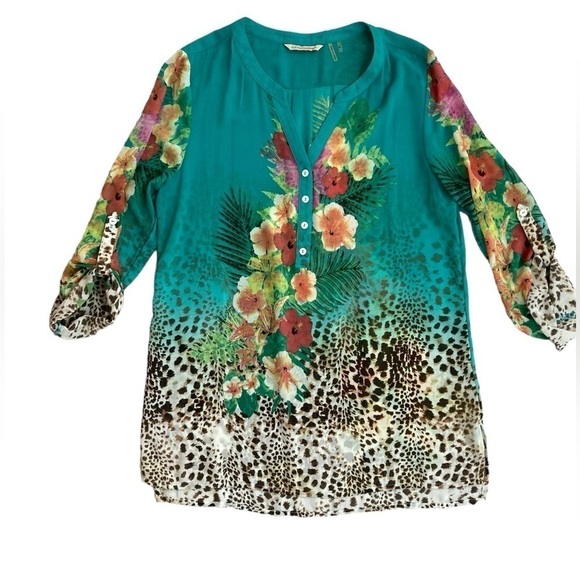 Soft Surrounding Womens 1/4 Button Up Tunic Top - Picture 4 of 11